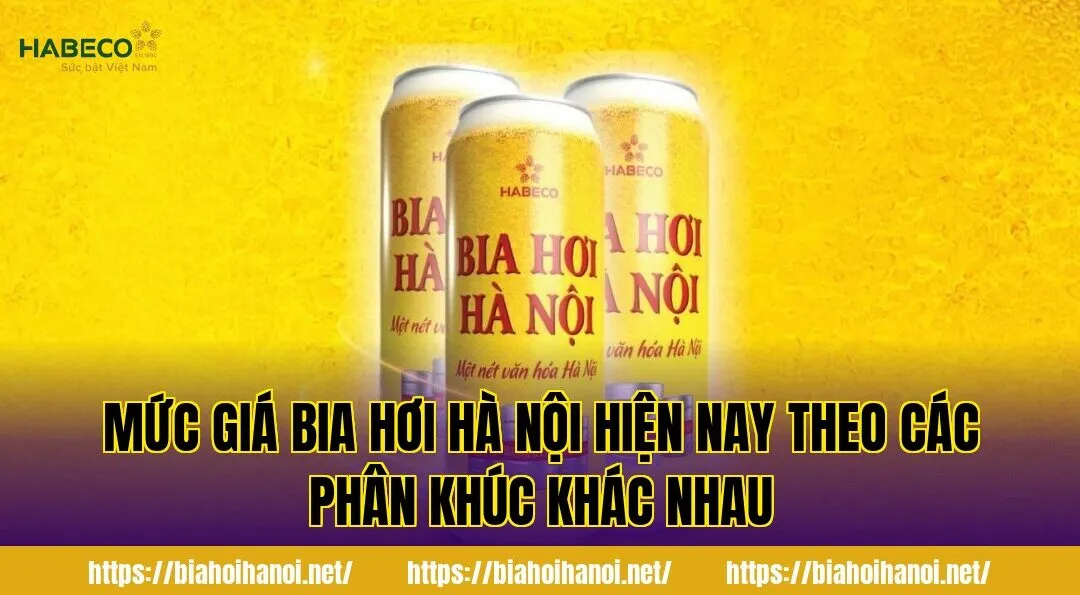 Mức giá bia hơi Hà Nội hiện nay theo các phân khúc khác nhau