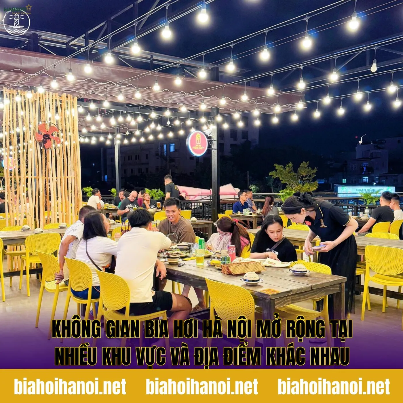 Không gian bia hơi Hà Nội mở rộng tại nhiều khu vực và địa điểm khác nhau
