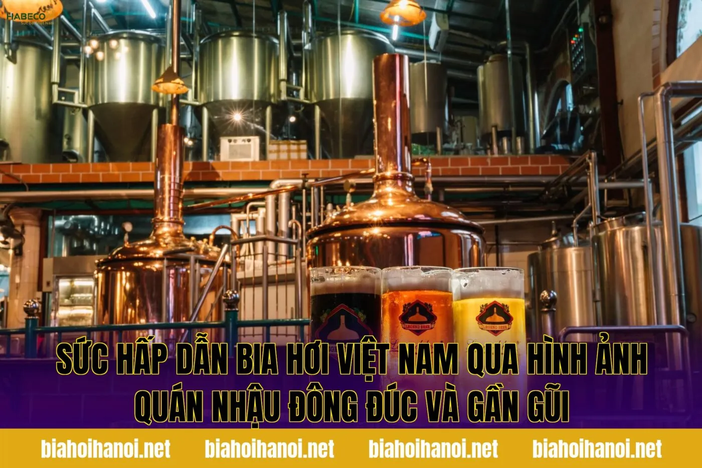 Sức hấp dẫn bia hơi Việt Nam qua hình ảnh quán nhậu đông đúc và gần gũi