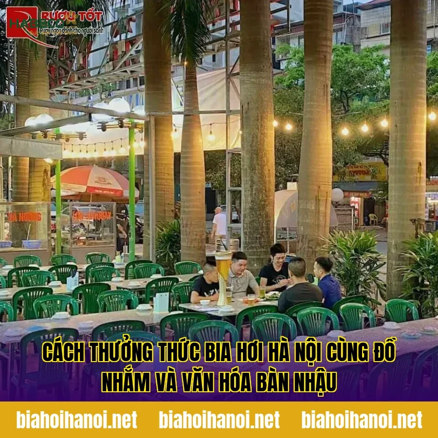 Cách thưởng thức bia hơi Hà Nội cùng đồ nhắm và văn hóa bàn nhậu